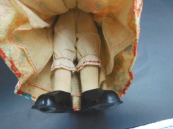 italian felt doll headdress legs